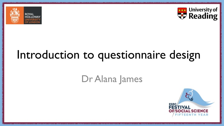 introduction to questionnaire design n.w