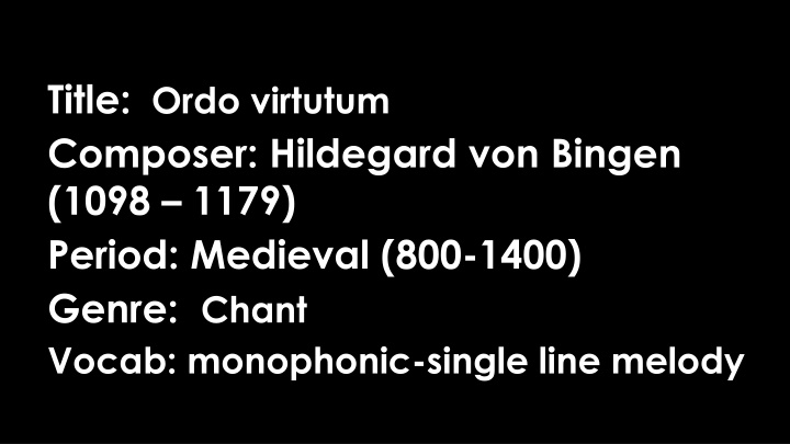 title ordo virtutum composer hildegard von bingen n.w