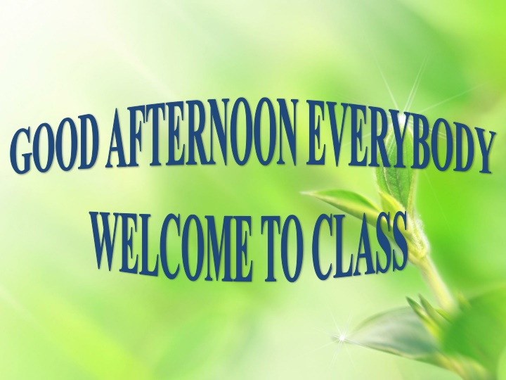 good afternoon everybody n.w