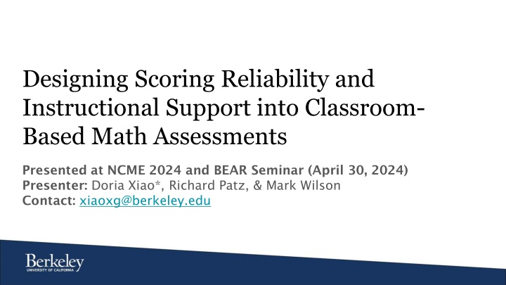 designing scoring reliability and instructional n.w