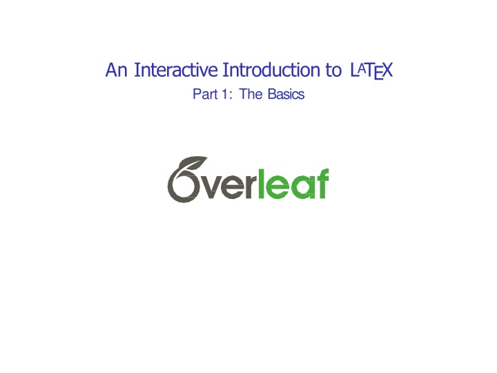 an interactive introduction to l a tex part n.w