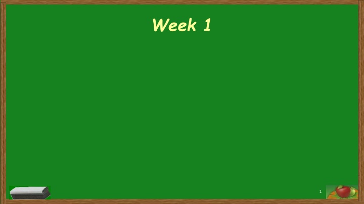 week 1 n.w