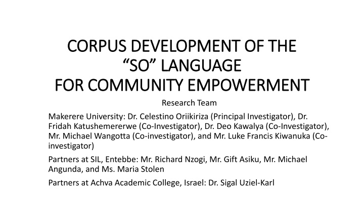 corpus development of the corpus development n.w