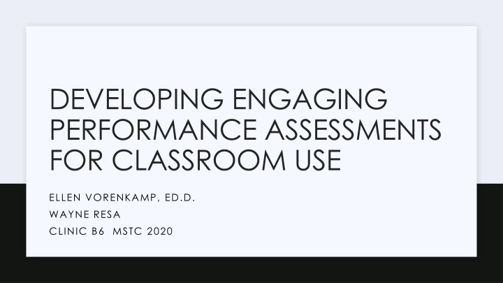 developing engaging performance assessments n.w