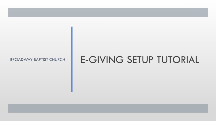 e giving setup tutorial n.w