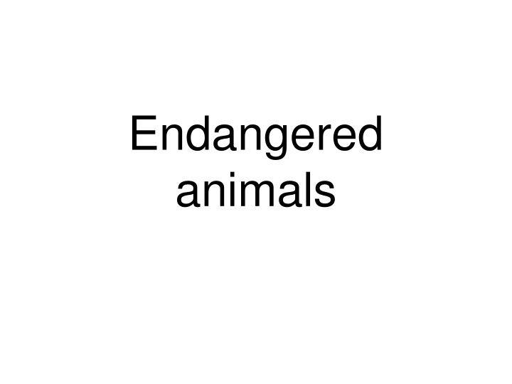 endangered animals n.w