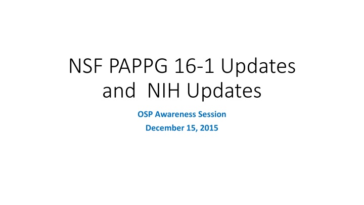 nsf pappg 16 1 updates and nih updates n.w