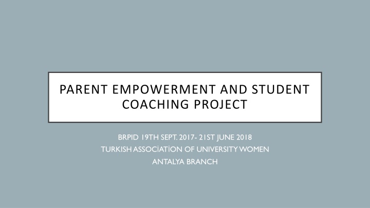 parent empowerment and student coaching project n.w
