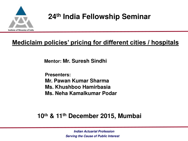 24 th india fellowship seminar n.w