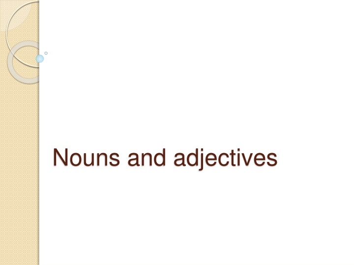 nouns and adjectives n.w