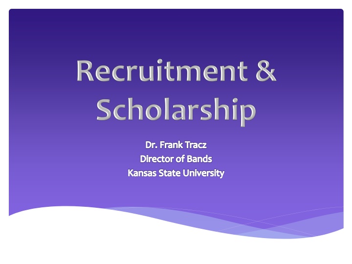 dr frank tracz director of bands kansas state n.w