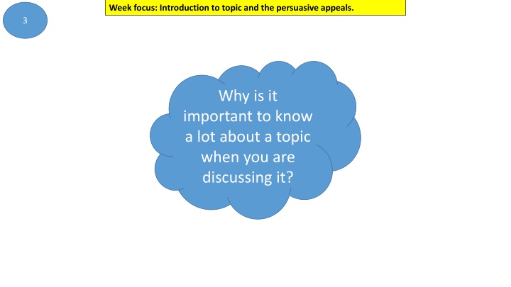 week focus introduction to topic n.w