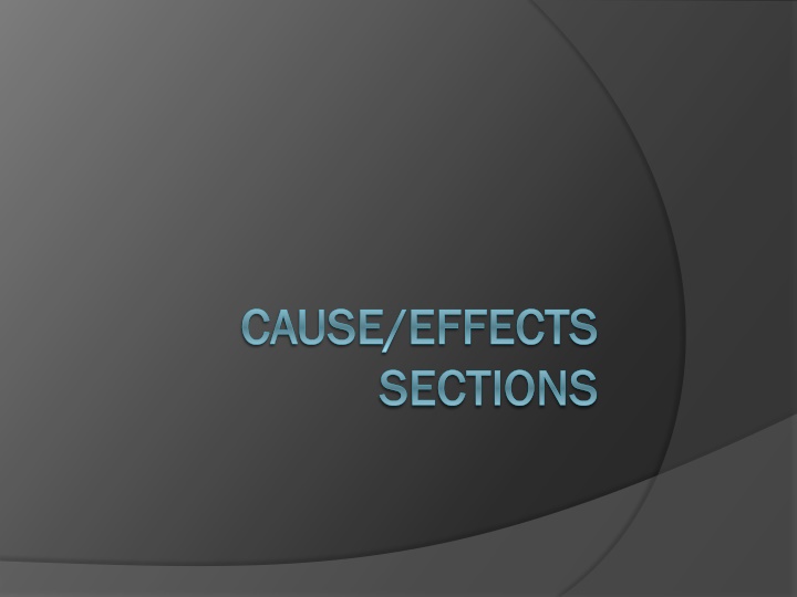 cause effects cause effects sections sections n.w