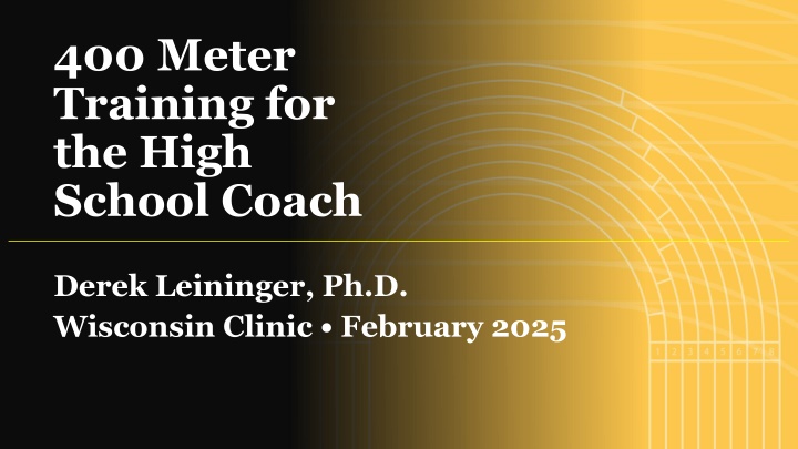 400 meter training for the high school coach n.w