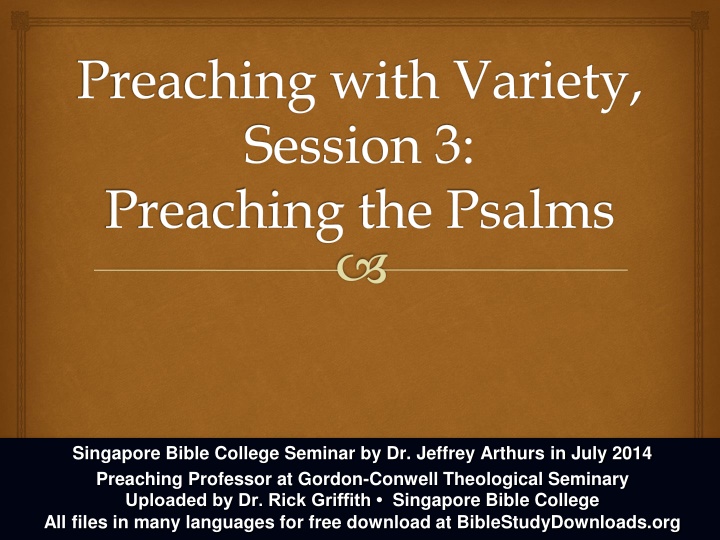 preaching with variety session 3 preaching n.w