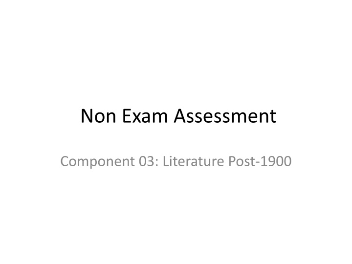 non exam assessment n.w