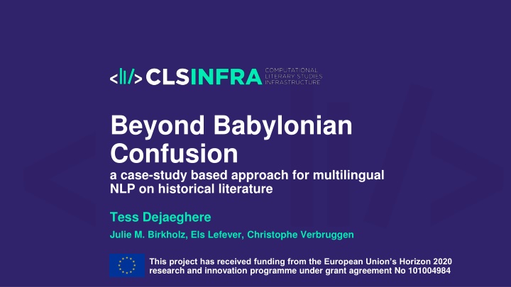 beyond babylonian confusion a case study based n.w