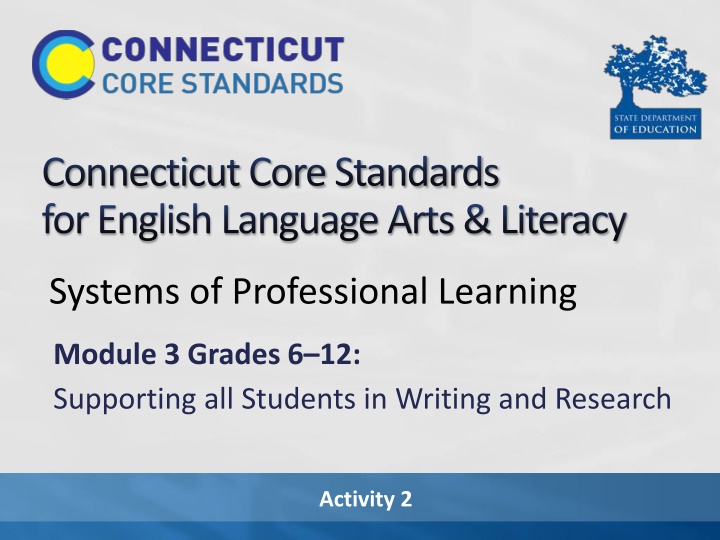 connecticut core standards for english language n.w