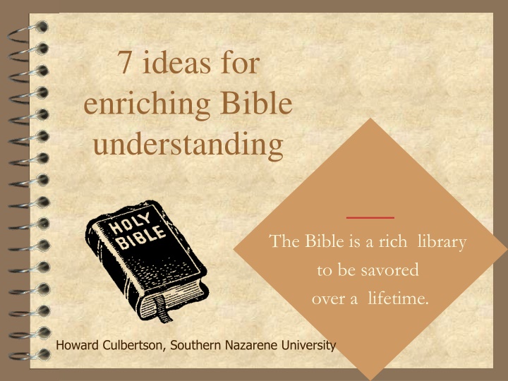 7 ideas for enriching bible understanding n.w