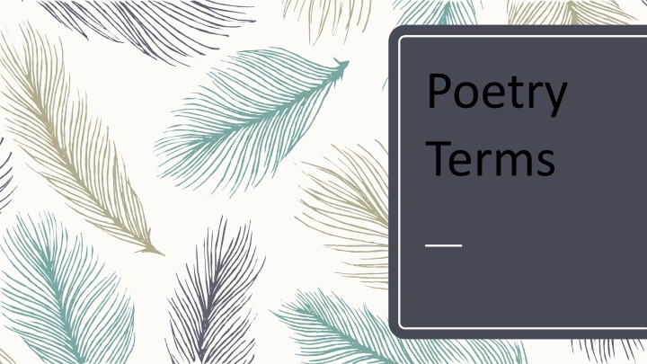poetry terms n.w