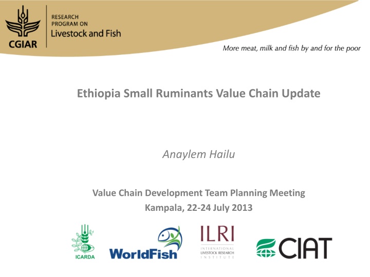 Ethiopia Small Ruminants Value Chain Update Analysis
