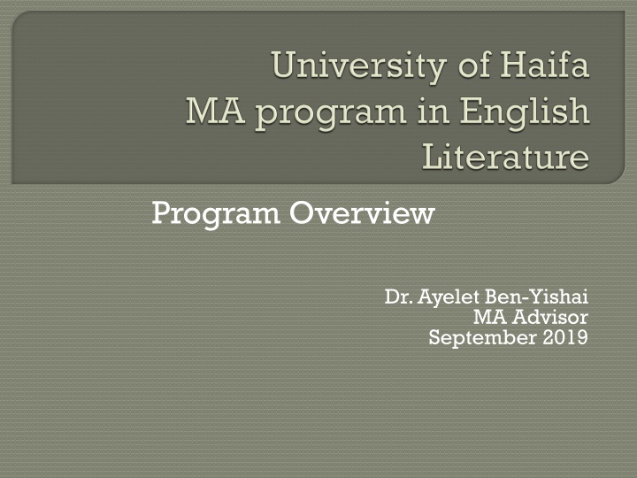 program overview n.w