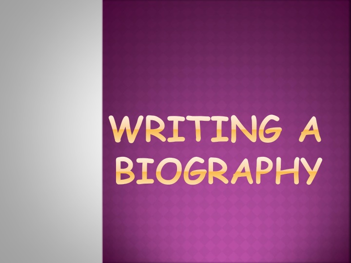 writing a biography n.w