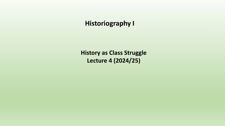 historiography i n.w