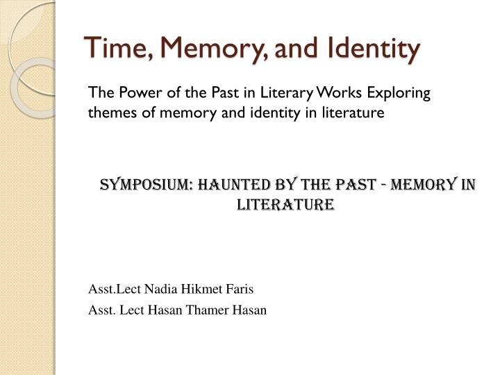 time memory and identity n.w