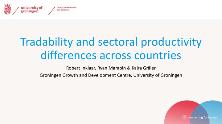 tradability and sectoral productivity differences n.w