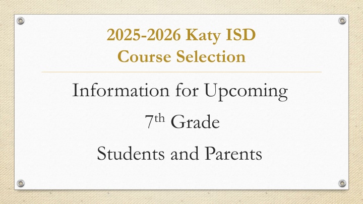 2025 2026 katy isd course selection n.w