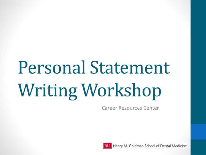 personal statement writing workshop n.w