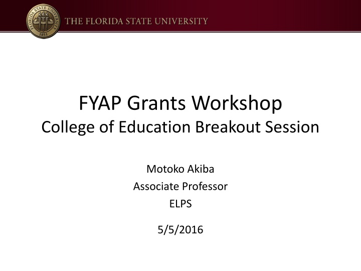 fyap grants workshop college of education n.w
