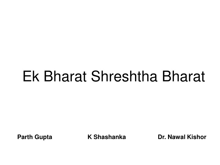 ek bharat shreshtha bharat n.w