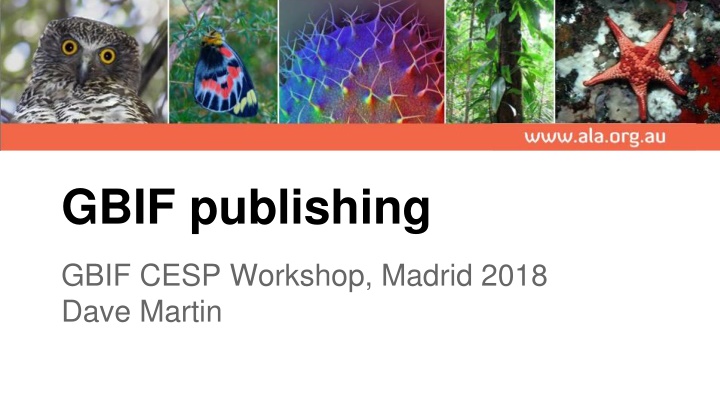 gbif publishing n.w