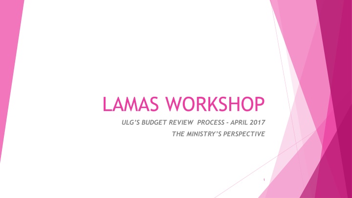 lamas workshop ulg s budget review process april n.w