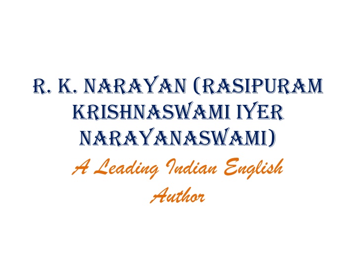 r k narayan rasipuram krishnaswami iyer n.w
