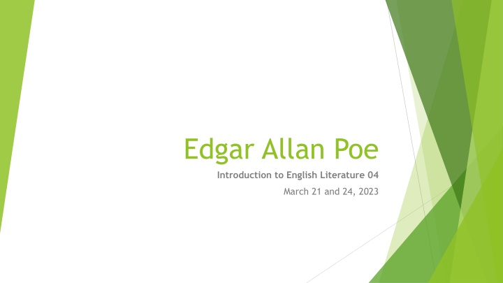 edgar allan poe introduction to english n.w
