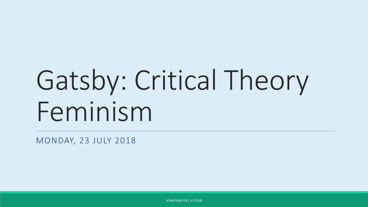 gatsby critical theory feminism n.w