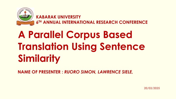 kabarak university 6 th annual international n.w