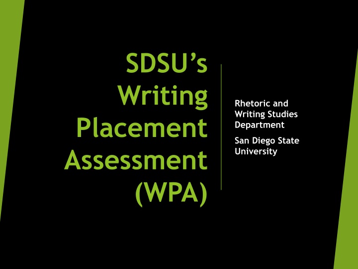 sdsu s writing placement assessment wpa n.w