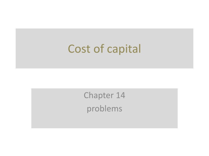 cost of capital n.w