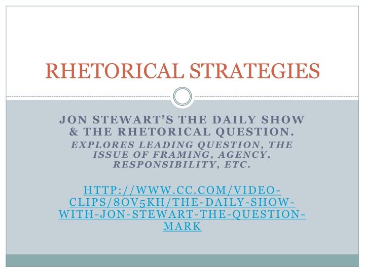 rhetorical strategies n.w