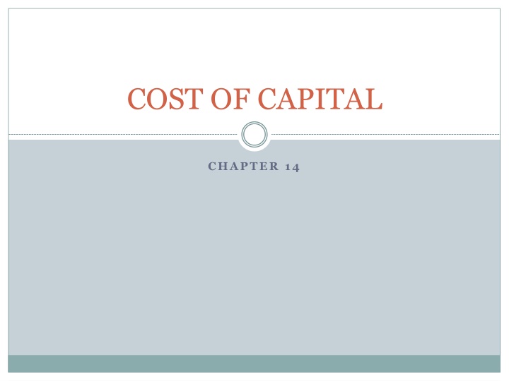 cost of capital n.w
