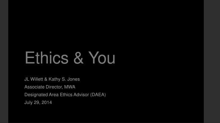 ethics you n.w