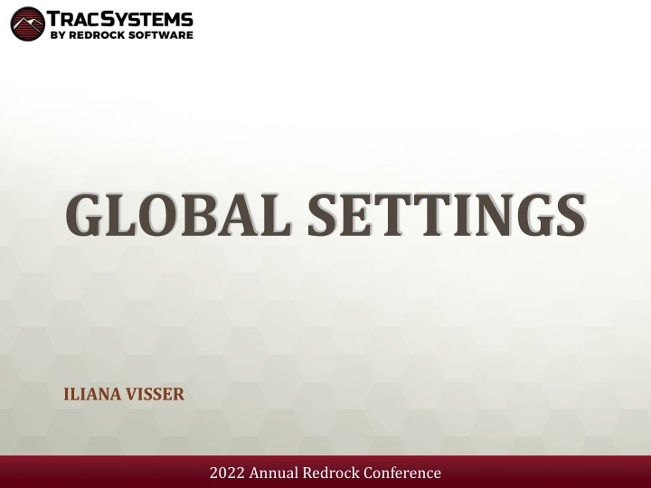 global settings n.w