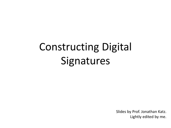 constructing digital signatures n.w