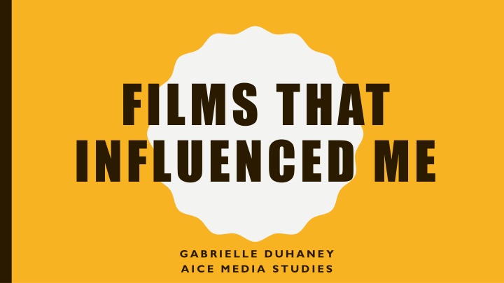 films that influenced me n.w