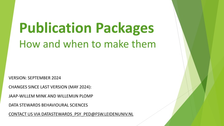 publication packages how and when to make them n.w