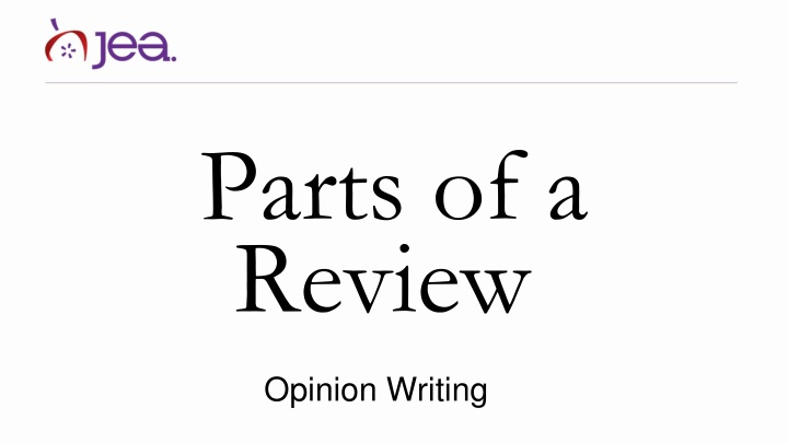 parts of a review n.w